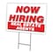 Signmission Now Hiring Real Estate Agents Yard & Stake outdoor plastic coroplast window, 1824 REAL ESTATE AGENTS C-1824 REAL ESTATE AGENTS - alternate 1